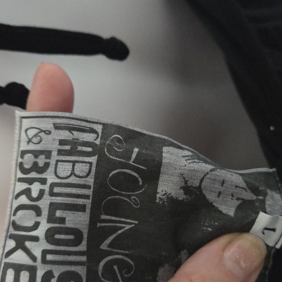 Young Fabulous And Broke Black And White Tie Dye Flutter Maxi Dress L Ex Cond - Picture 5 of 7